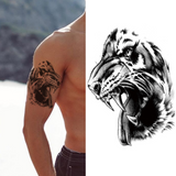 Growling Tiger Waterproof Temporary Tattoo