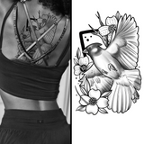 Floral & Bird Waterproof Temporary Tattoo