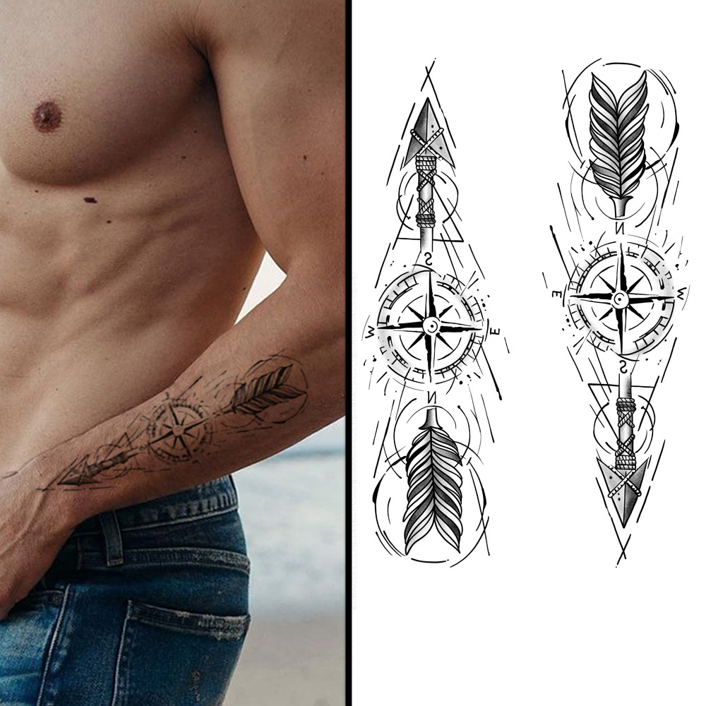 3D Eye Compass Temporary Tattoo For Women Girls Fake Lotus Chains Dream  Catcher Tattoos Sticker Sun Flower Letter Tatoos Decor - AliExpress