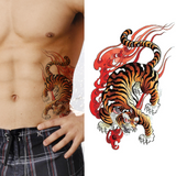Fire Tiger Flash Waterproof Temporary Tattoo