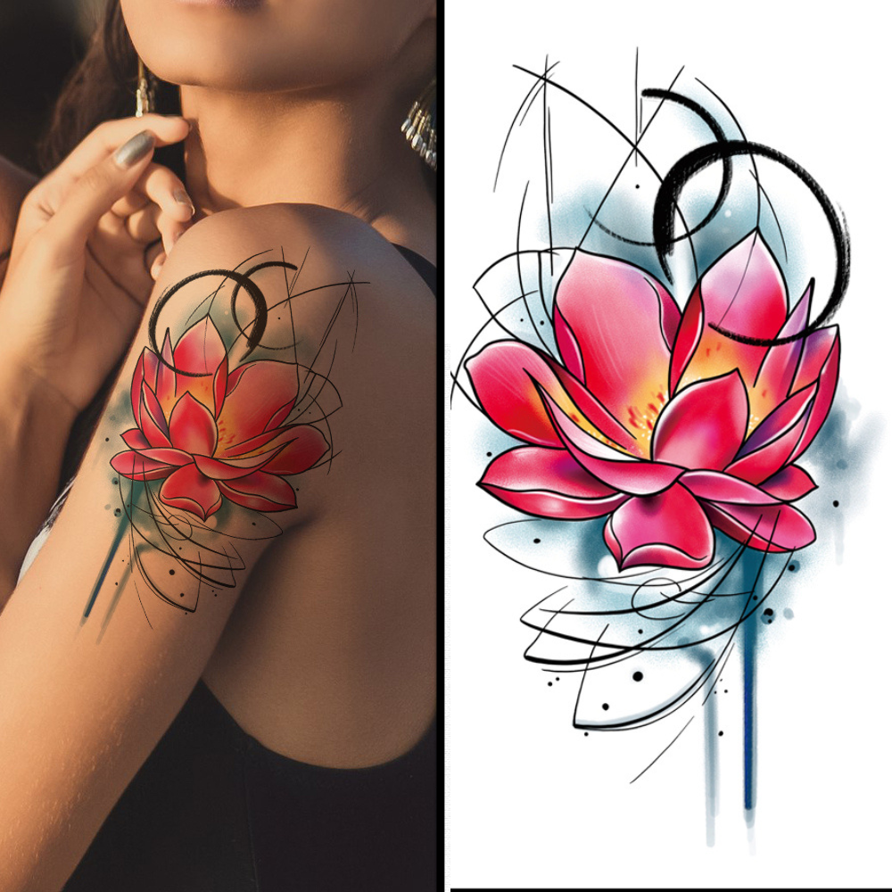 Abstract flower tattoo ideas 🌸 #flowers #pmtsketch #fyp #viral #fd #f... |  TikTok