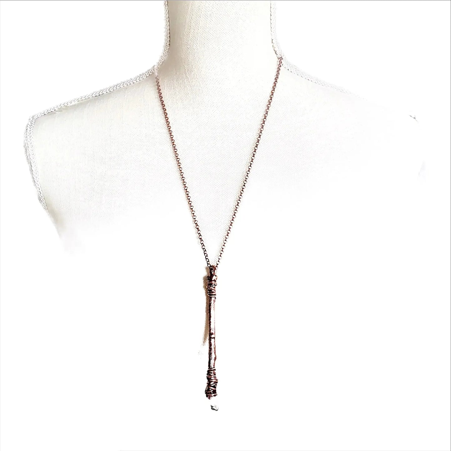 Sticks & Stones - Clear Quartz Crystal Wand Necklace