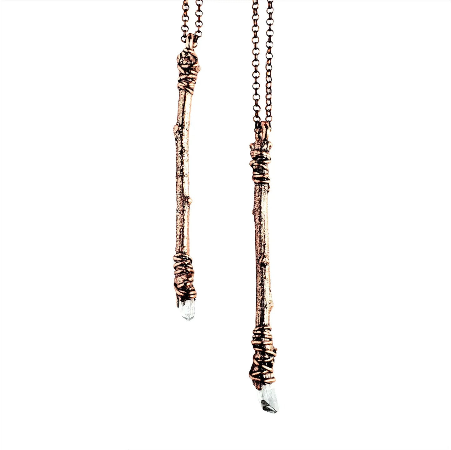 Sticks & Stones - Clear Quartz Crystal Wand Necklace