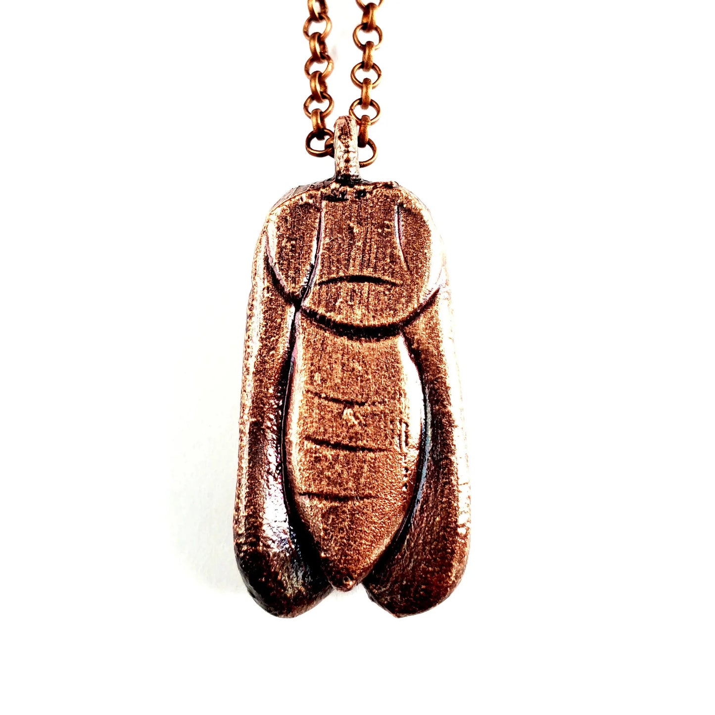 Tiger Eye Carved Cicada Necklace