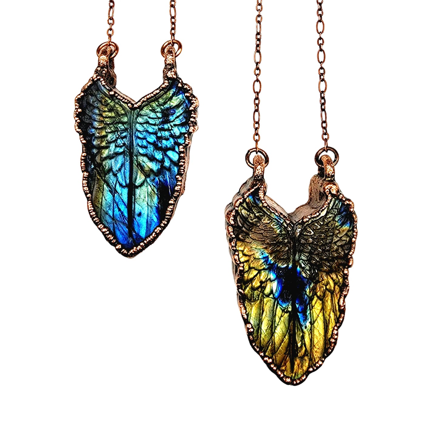 Labradorite Angel Wings Necklace