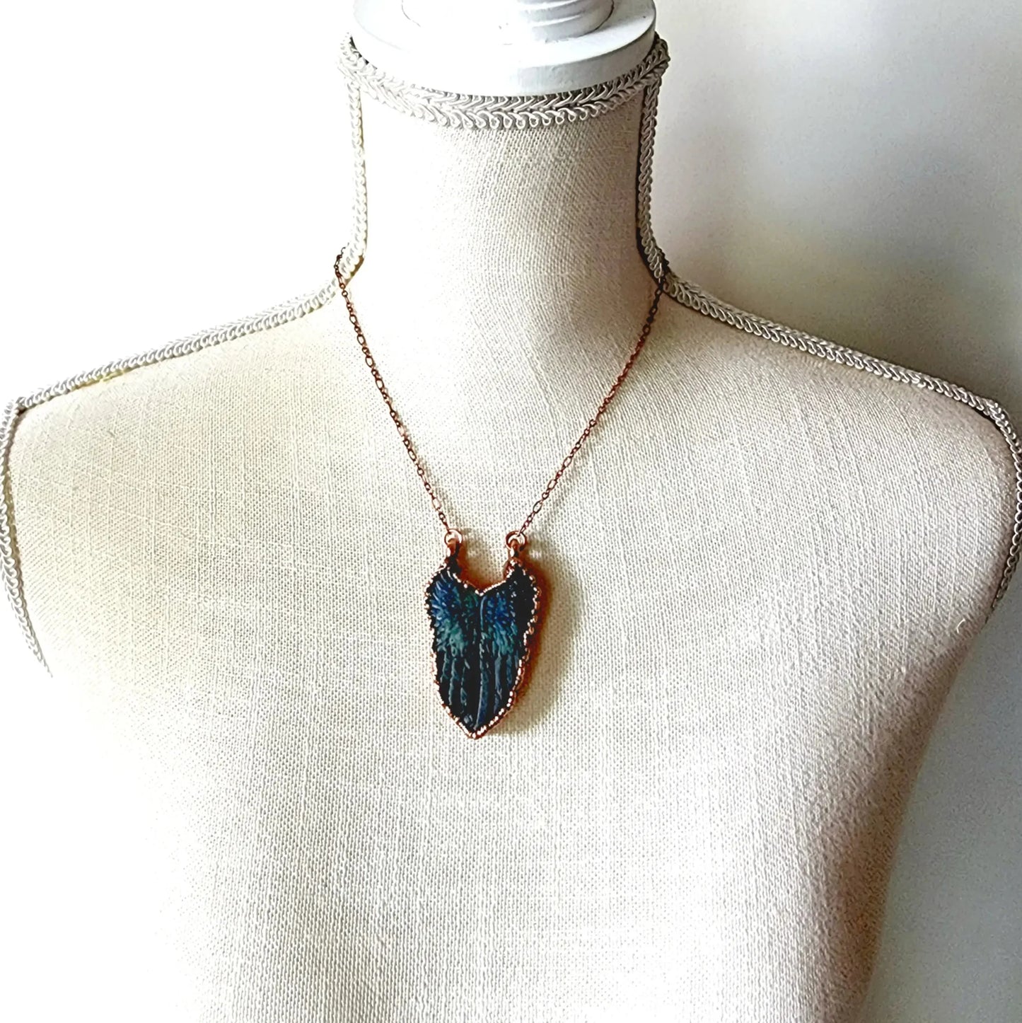 Labradorite Angel Wings Necklace