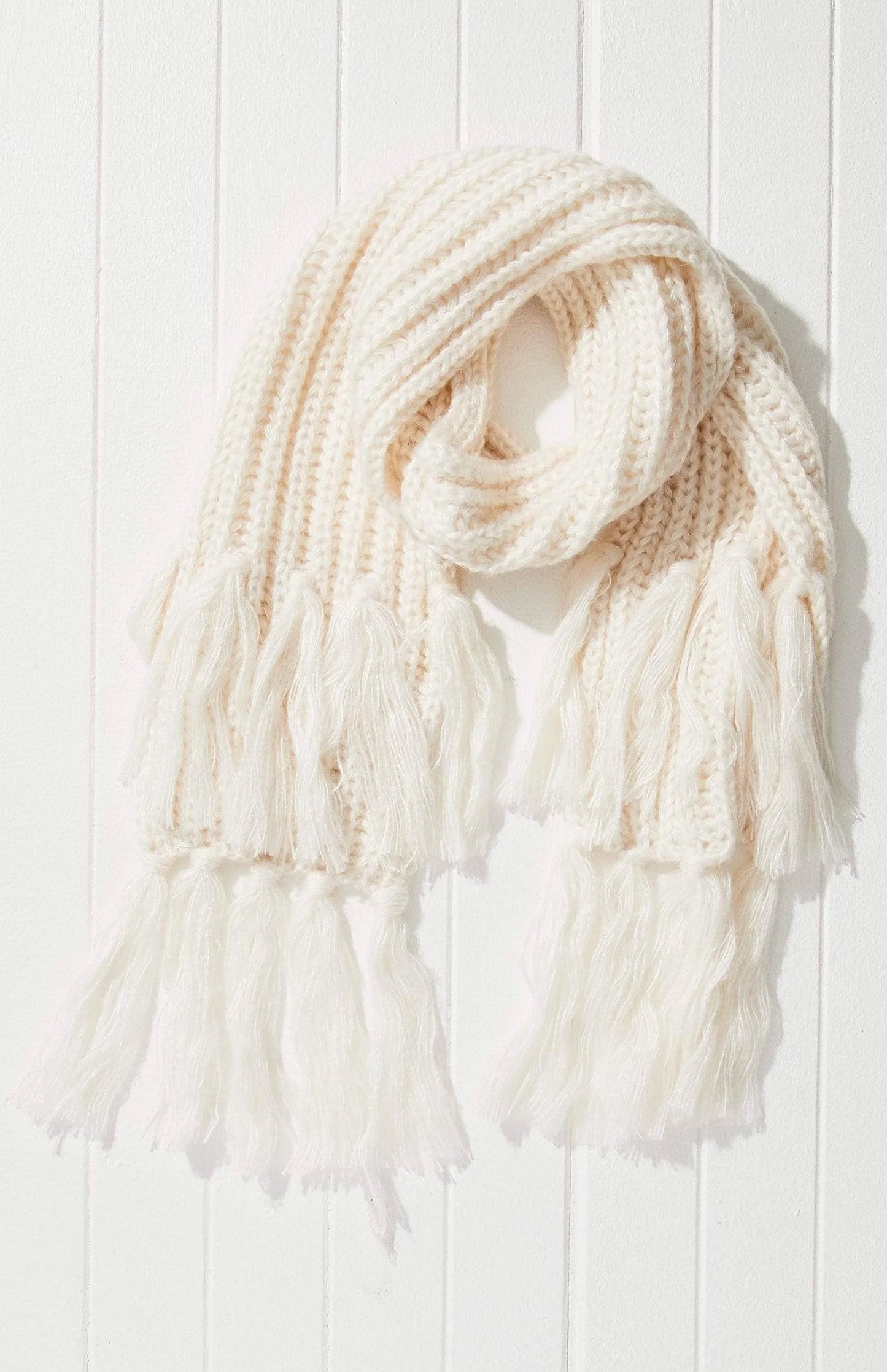 Super Soft Ribbed Fringe Scarf