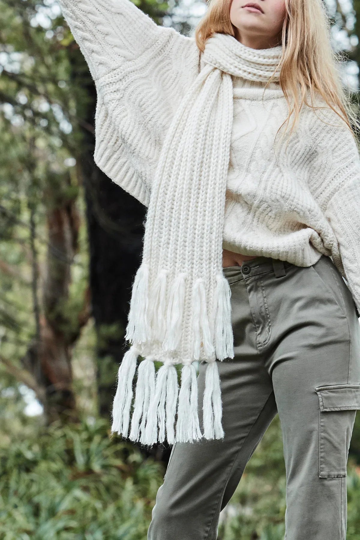 Super Soft Ribbed Fringe Scarf