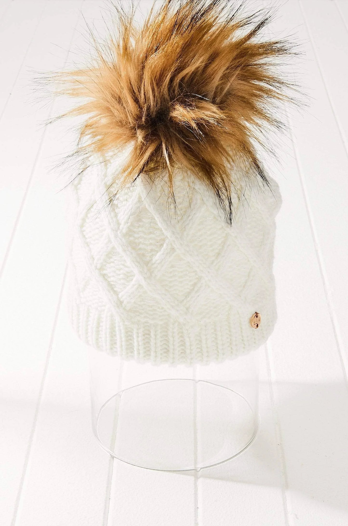 Vegan Fur Mount Beauty Diamond Beanie