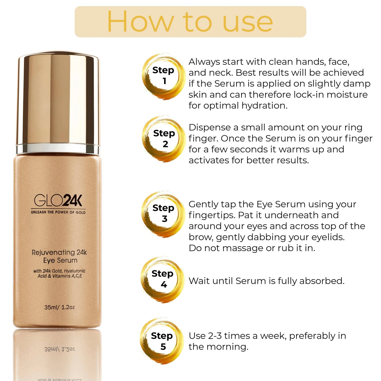 Rejuvenating 24k Eye Serum-with 24k Gold & Hyaluronic Acid