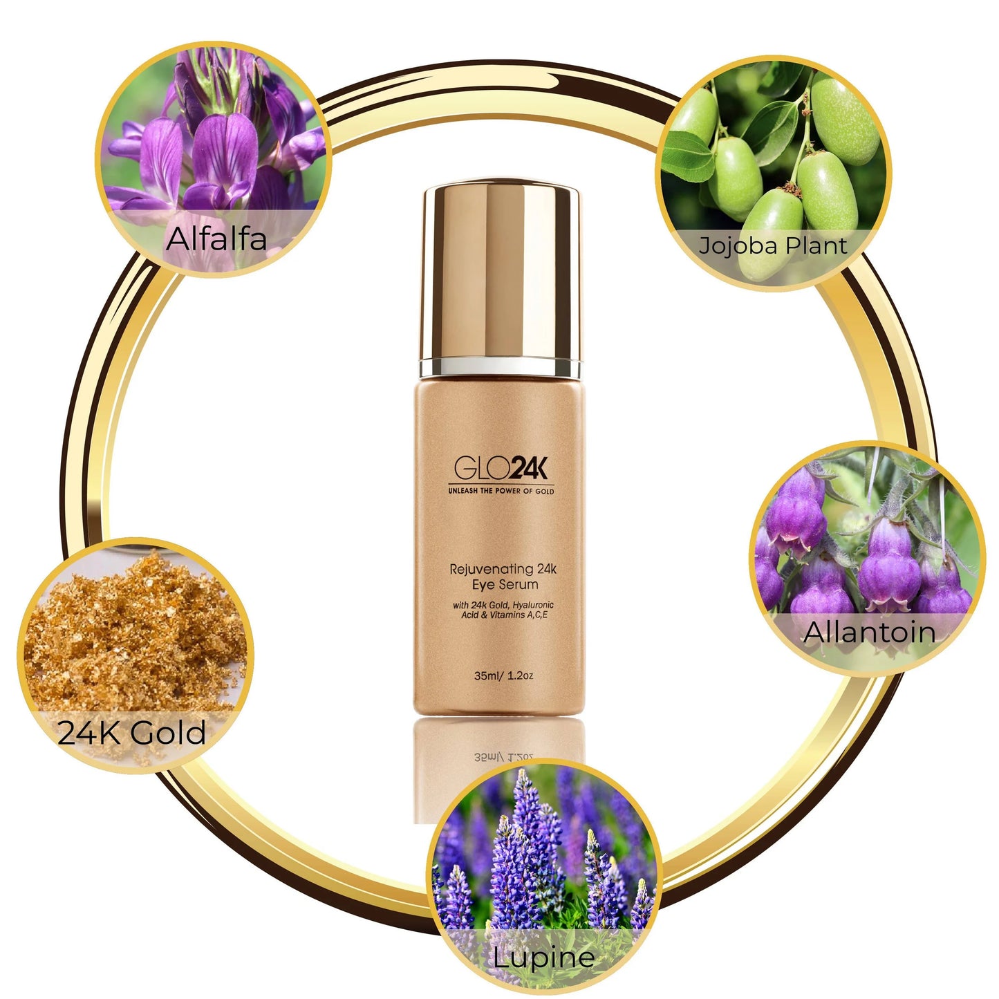 Rejuvenating 24k Eye Serum-with 24k Gold & Hyaluronic Acid