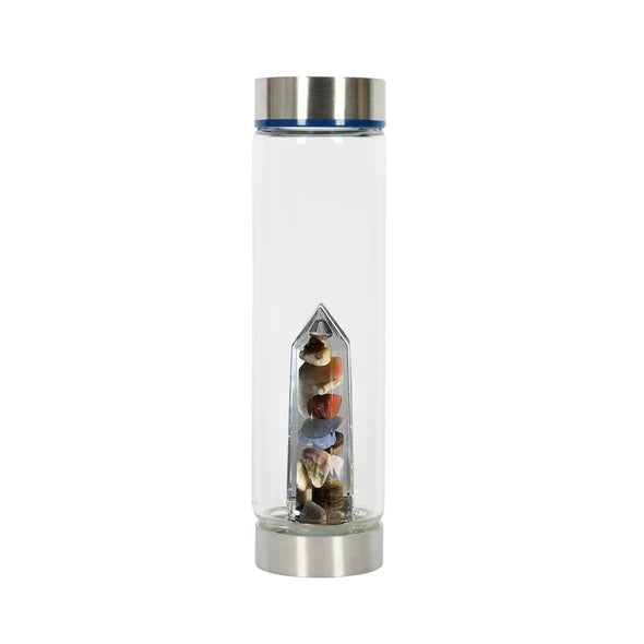 Gem Stone Glass Bottle