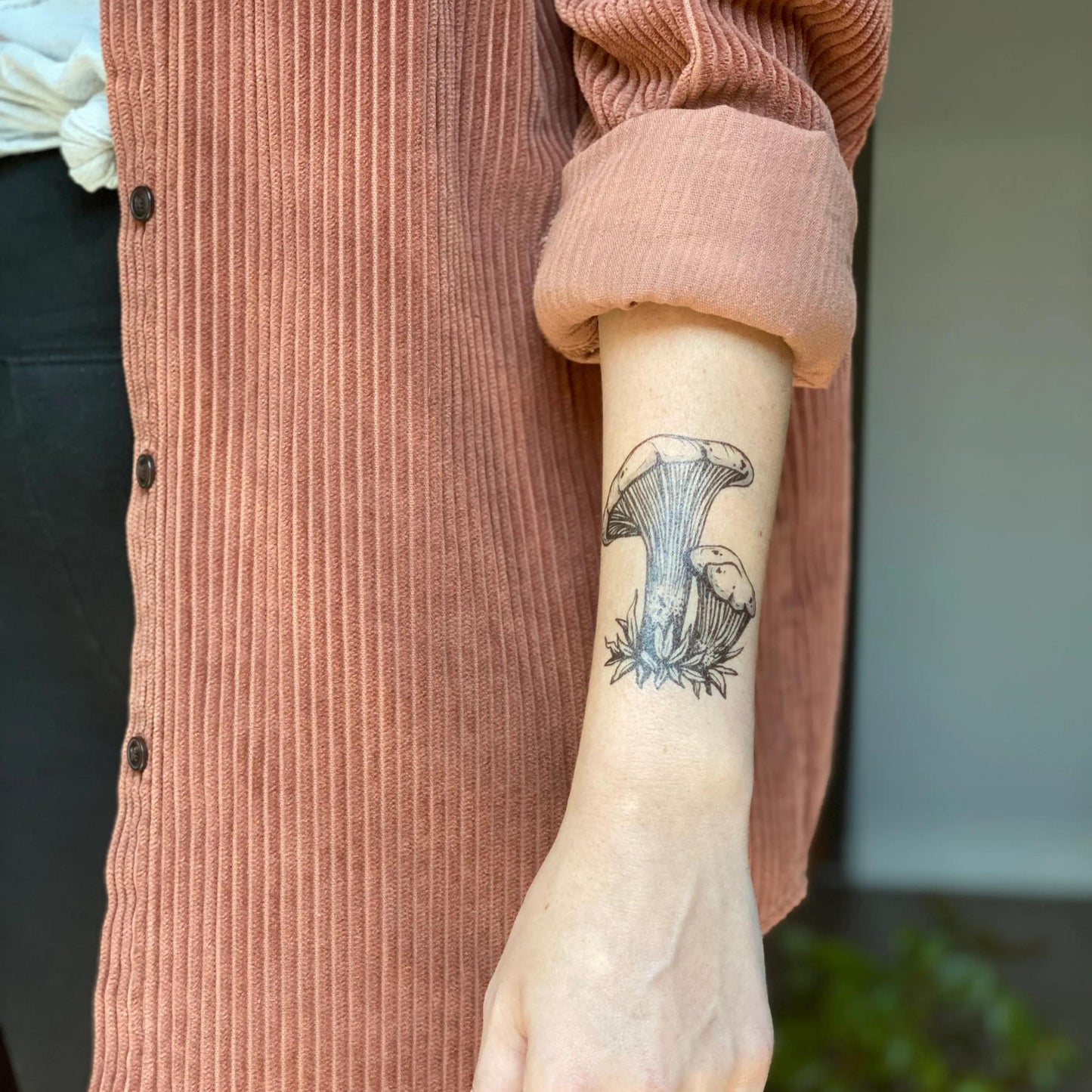 Chanterelle Mushroom Temporary Tattoo