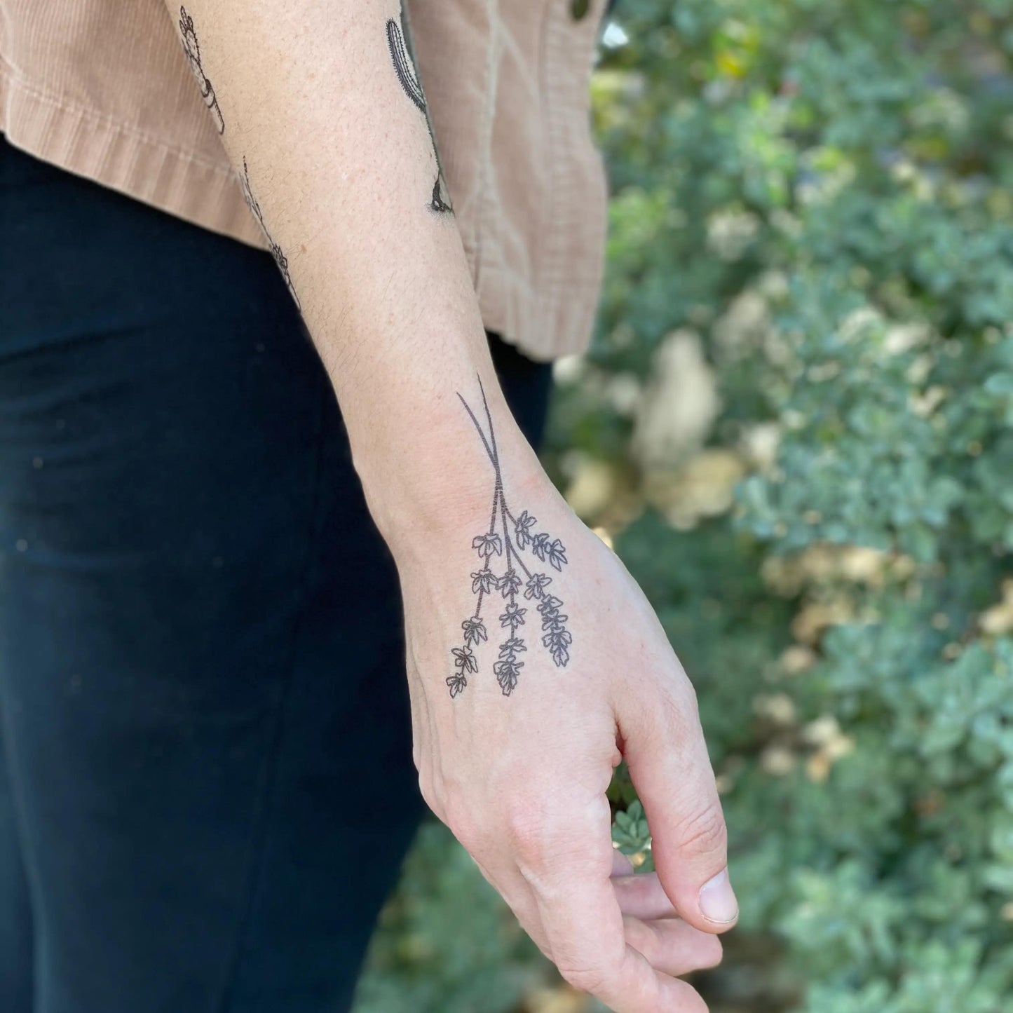 Lavender Twigs Temporary Tattoo