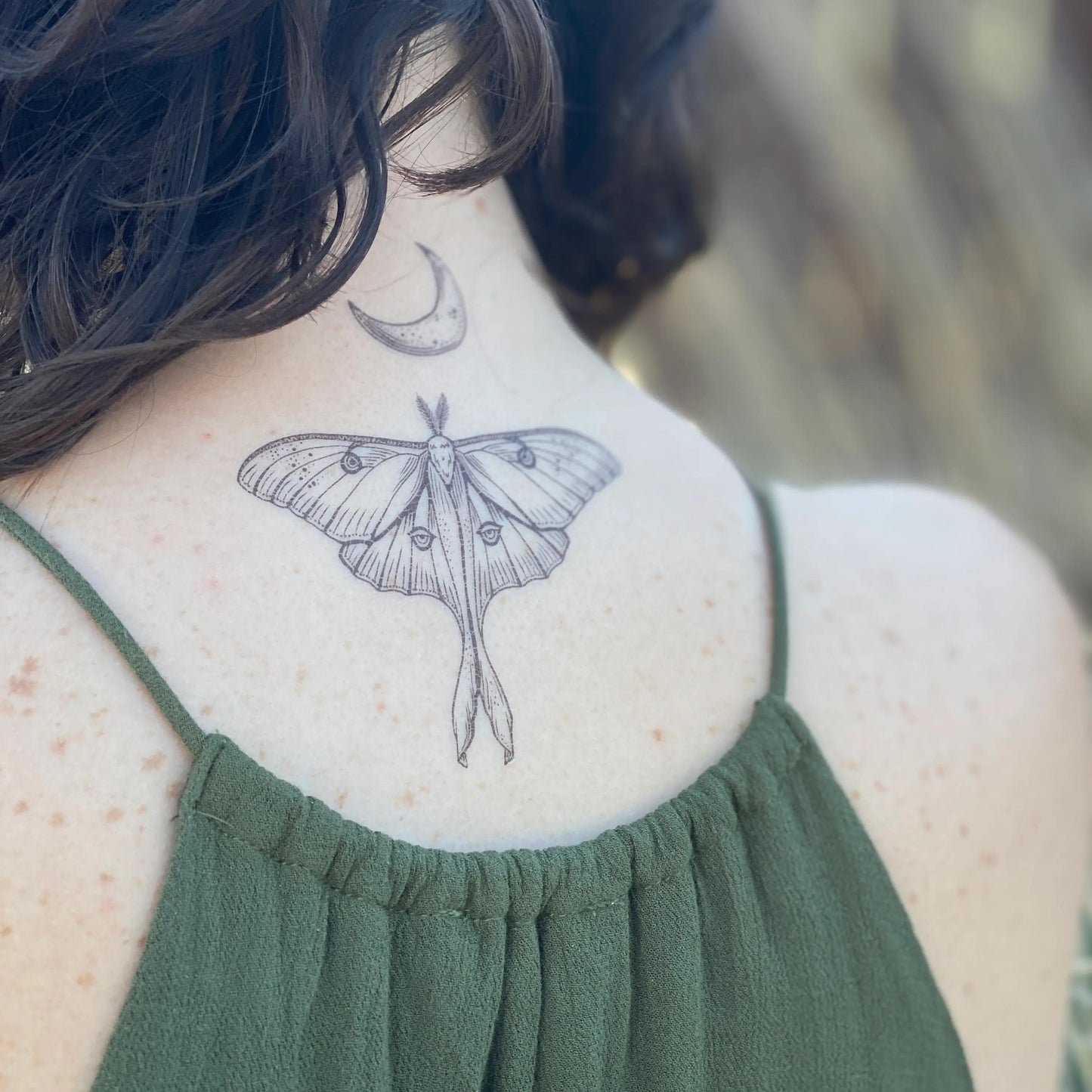 Luna Moth Temporary Tattoo