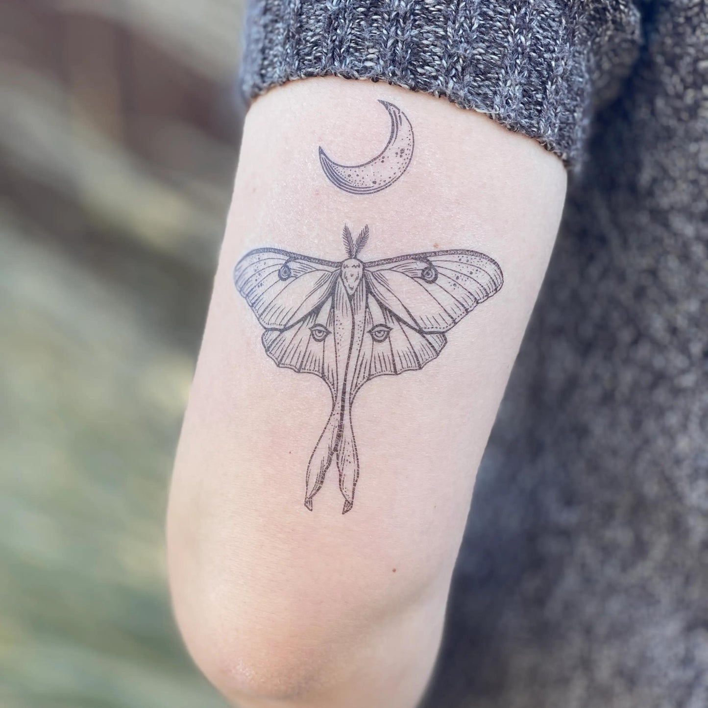 Luna Moth Temporary Tattoo