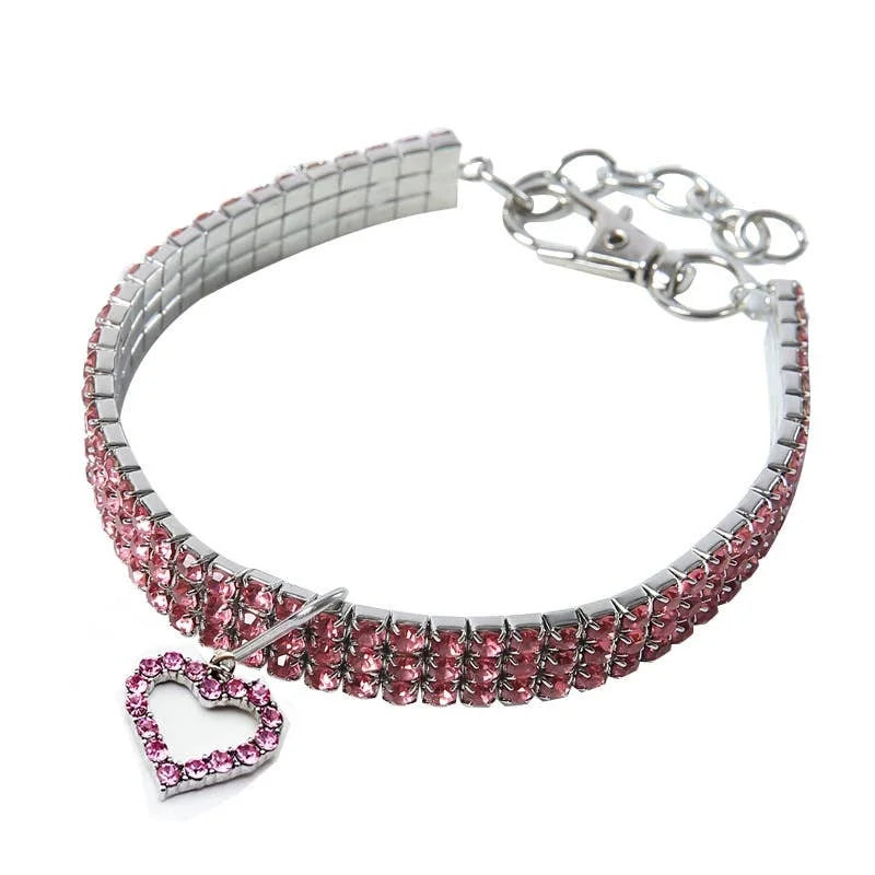 Pet supplies stretchable heart-shaped collar For Dogs / Cats