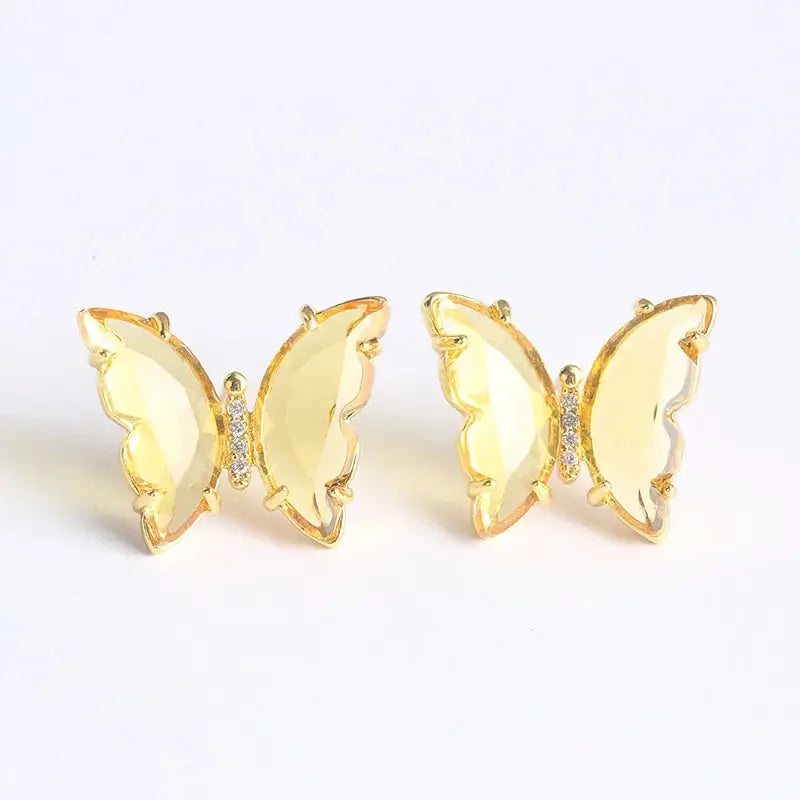 Glass Butterfly Women's Earrings