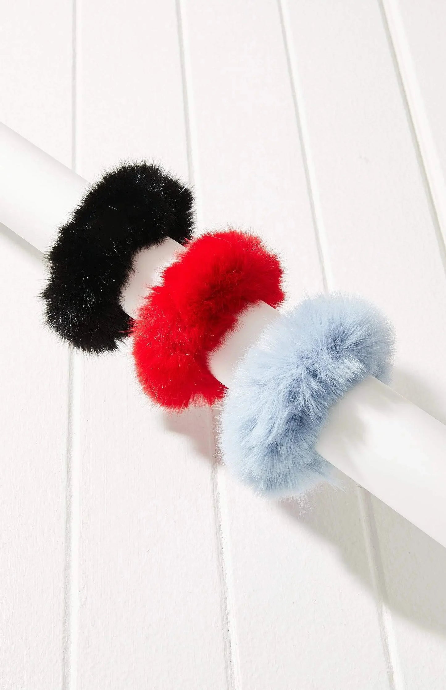 Vegan Freycinet Fur Hair Tie (Set of Three)