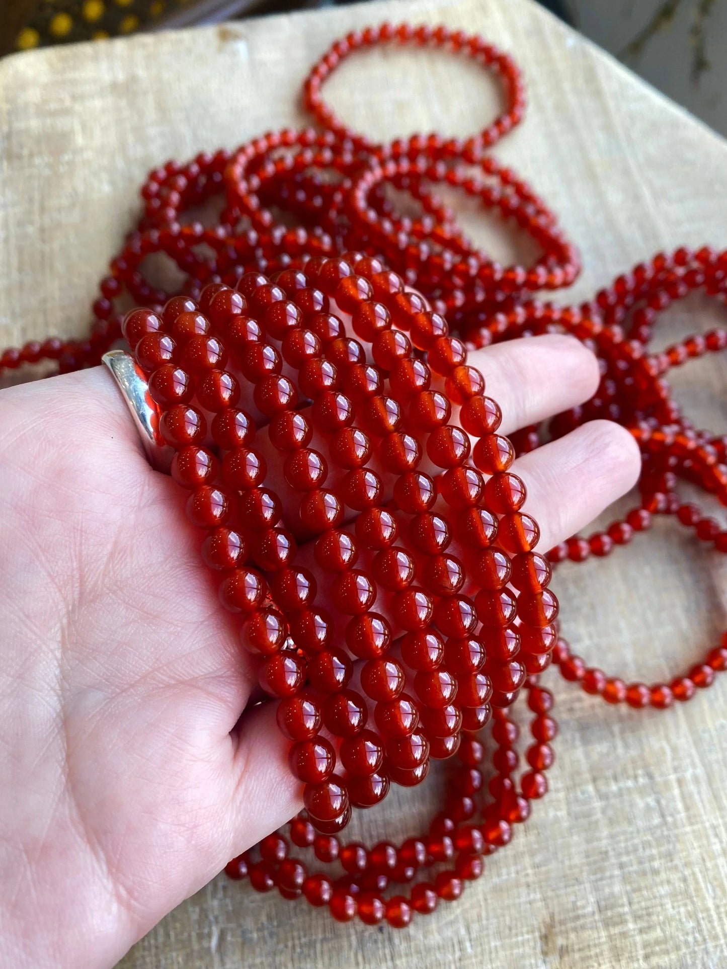 Carnelian Beaded Bracelet