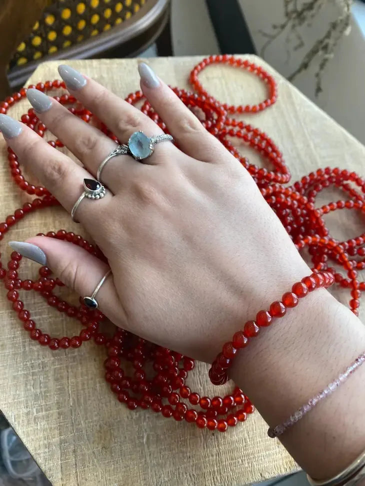 Carnelian Beaded Bracelet