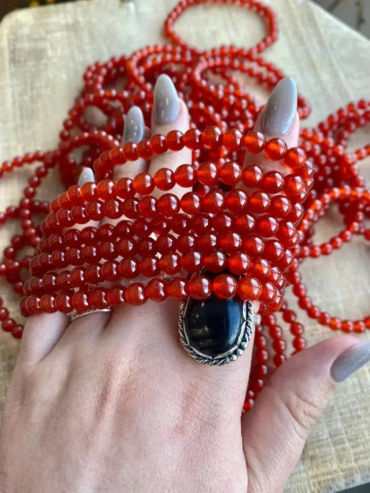 Carnelian Beaded Bracelet