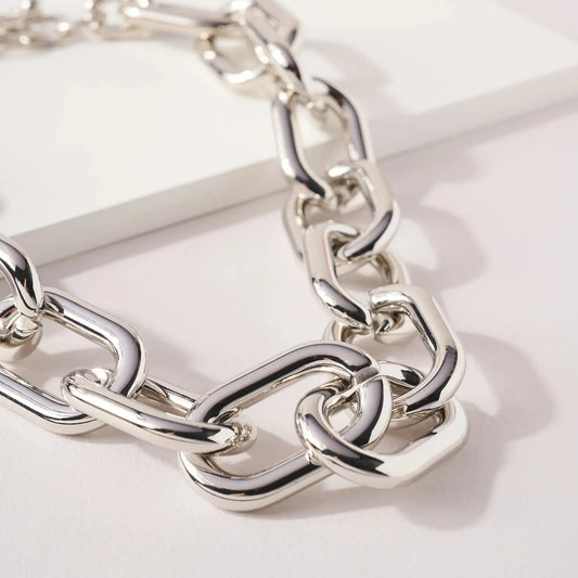 Bold Chain Necklace - silver