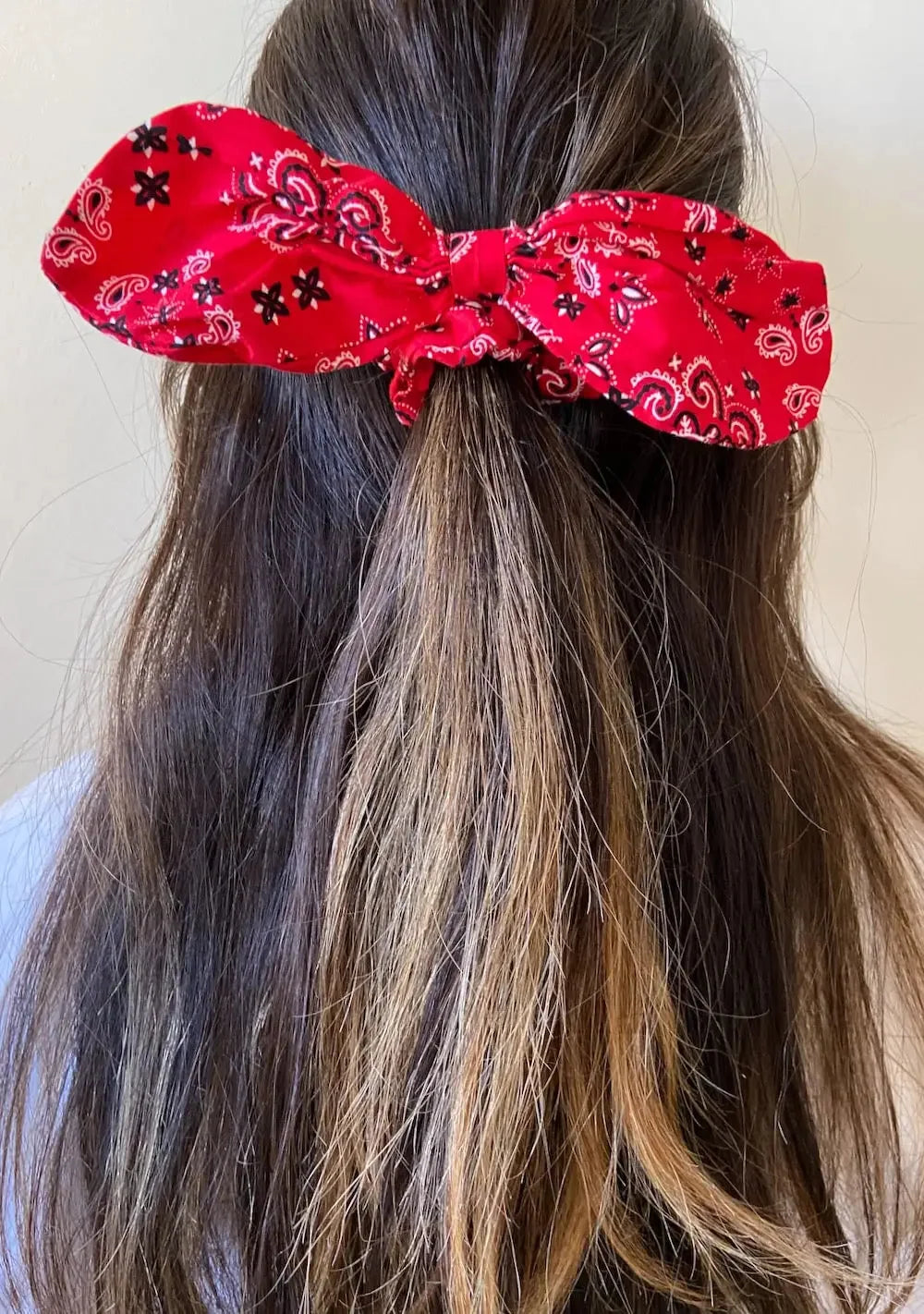 2pc Bandana Knotted Scrunchie duo Set