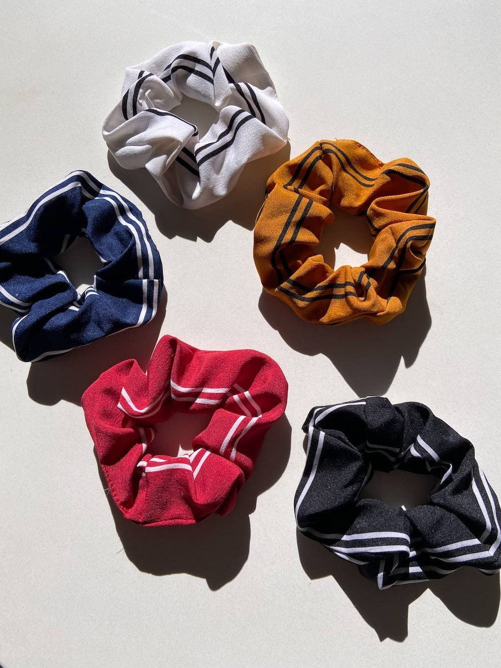 5pc Striped Scrunchie Set