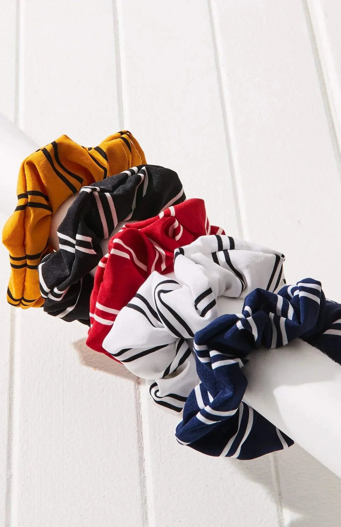 5pc Striped Scrunchie Set