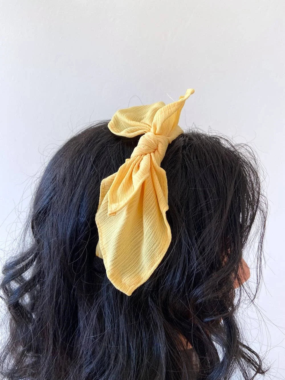 Yellow Chiffon Bow Headband