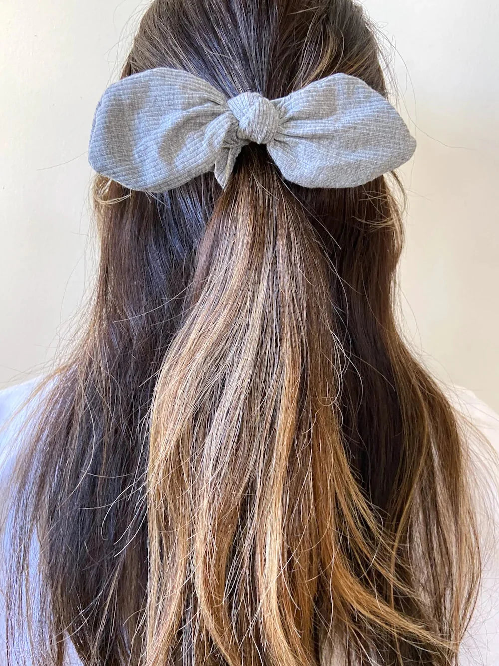 3pc Ribbed Bow Scrunchie trio Set