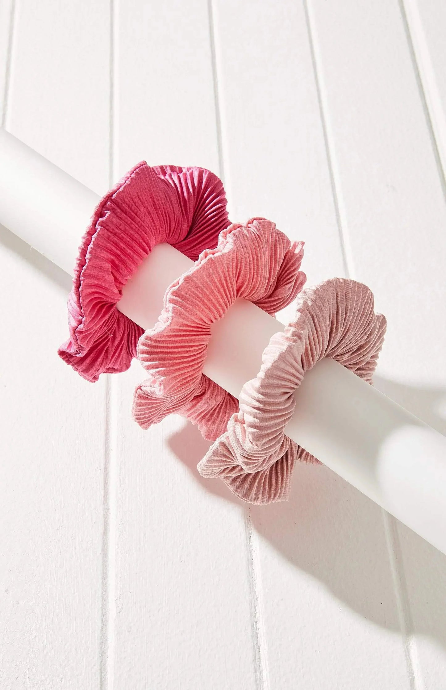 3pc Minimalist Pleated Scrunchie trio Set