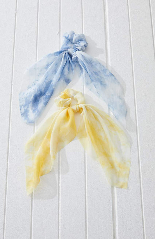 2pc Tie Dye Scarf Scrunchie duo Set