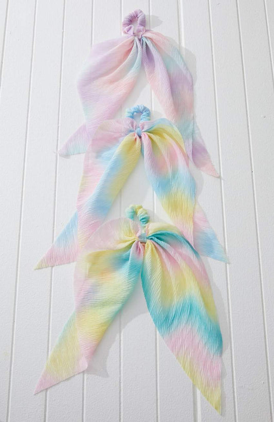 3pc Festival Tie Dye Scarf Scrunchie Set