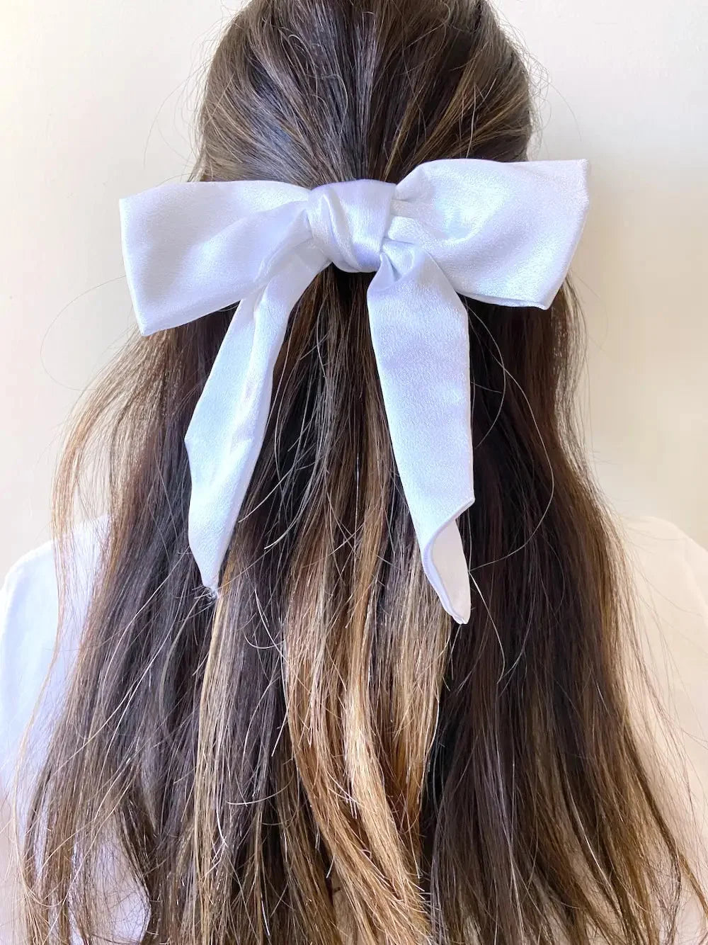 Silk Satin Bow Scrunchies Set 2pc