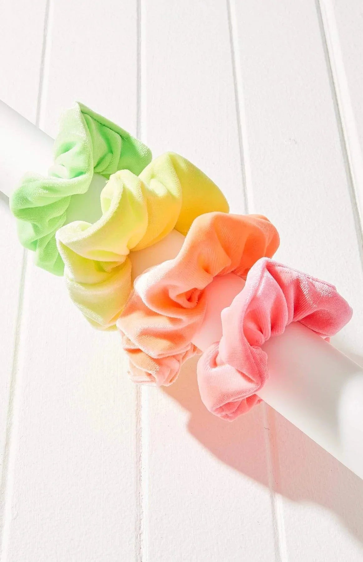 4pc Neon Velvet Scrunchie Set