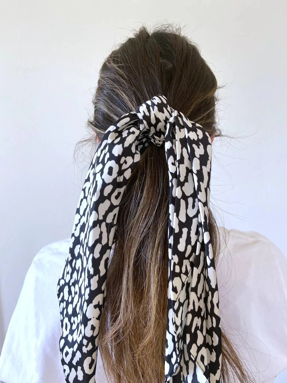 2pc Leopard Print Scarf Scrunchie Set