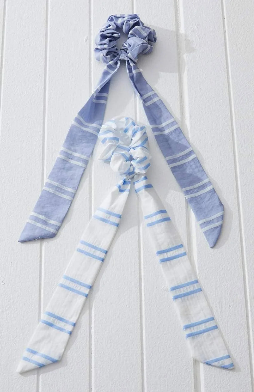 2pc Stripe Scarf Scrunchie Set -