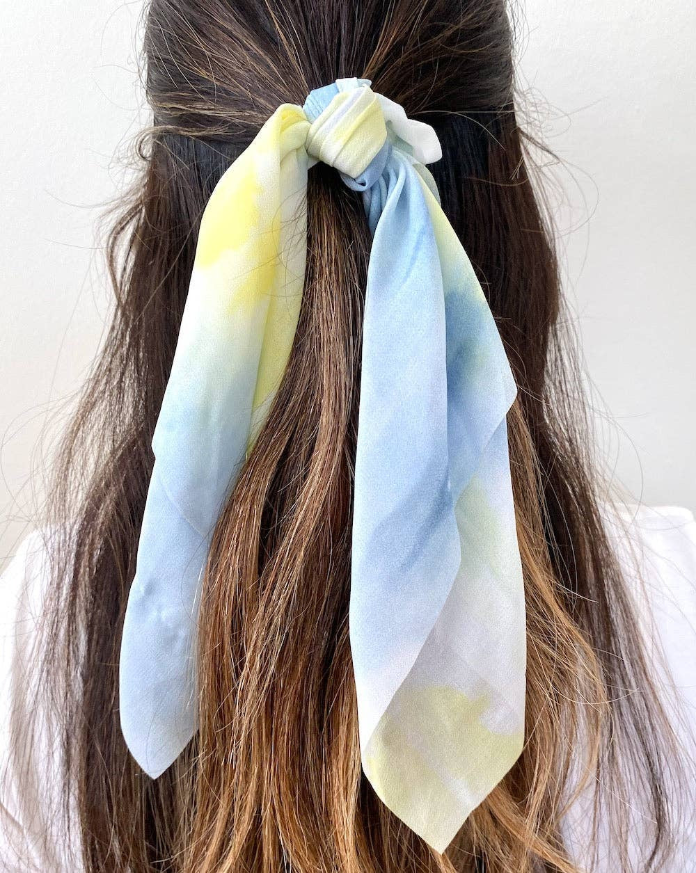 3pc Tie Dye Scarf Scrunchie Set RAINBOW MULTI