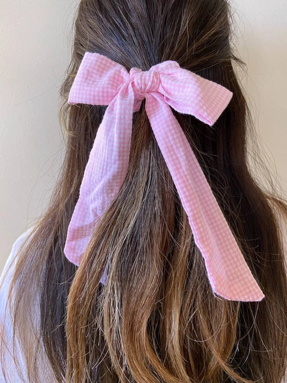 2pc Gingham Bow Scrunchie Set