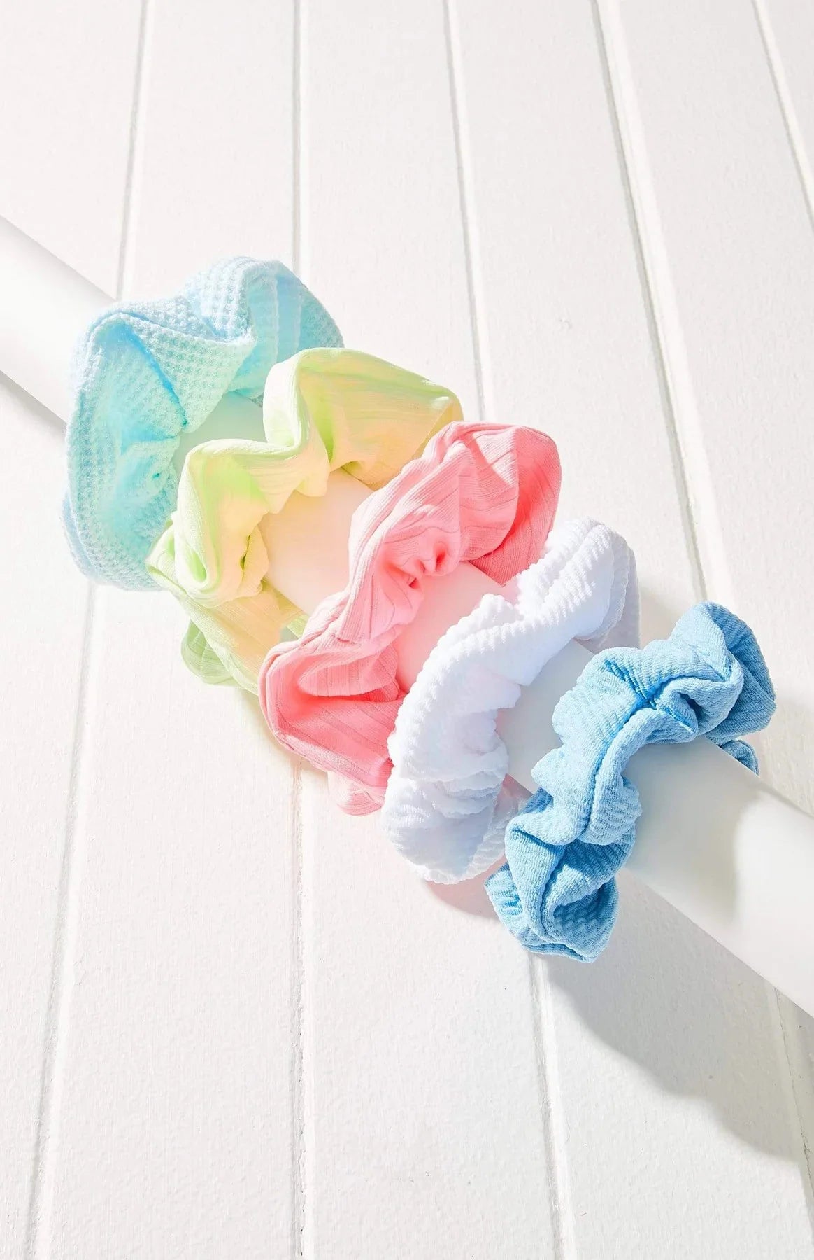 5pc Waffle Scrunchie Set