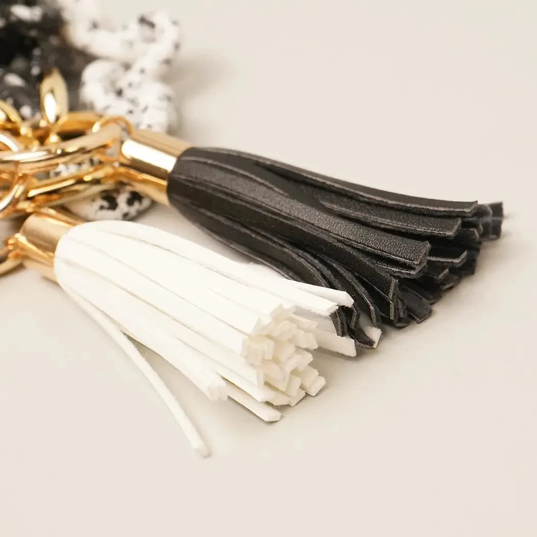 Rubber Coating Chain Bracelet Keychains set