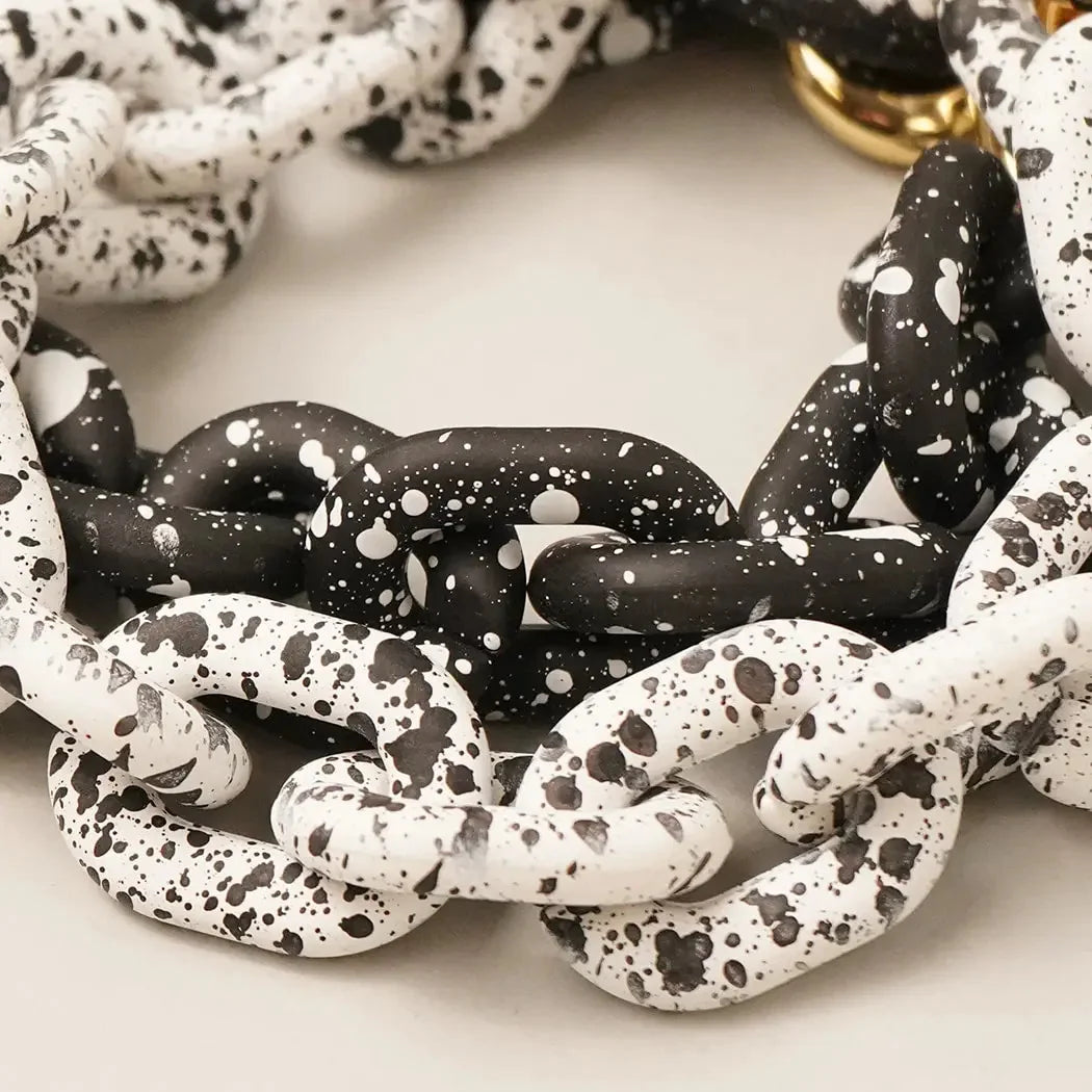 Rubber Coating Chain Bracelet Keychains set