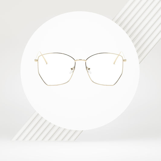 Geometric Blue Light Blocker Fashion Eyeglasses