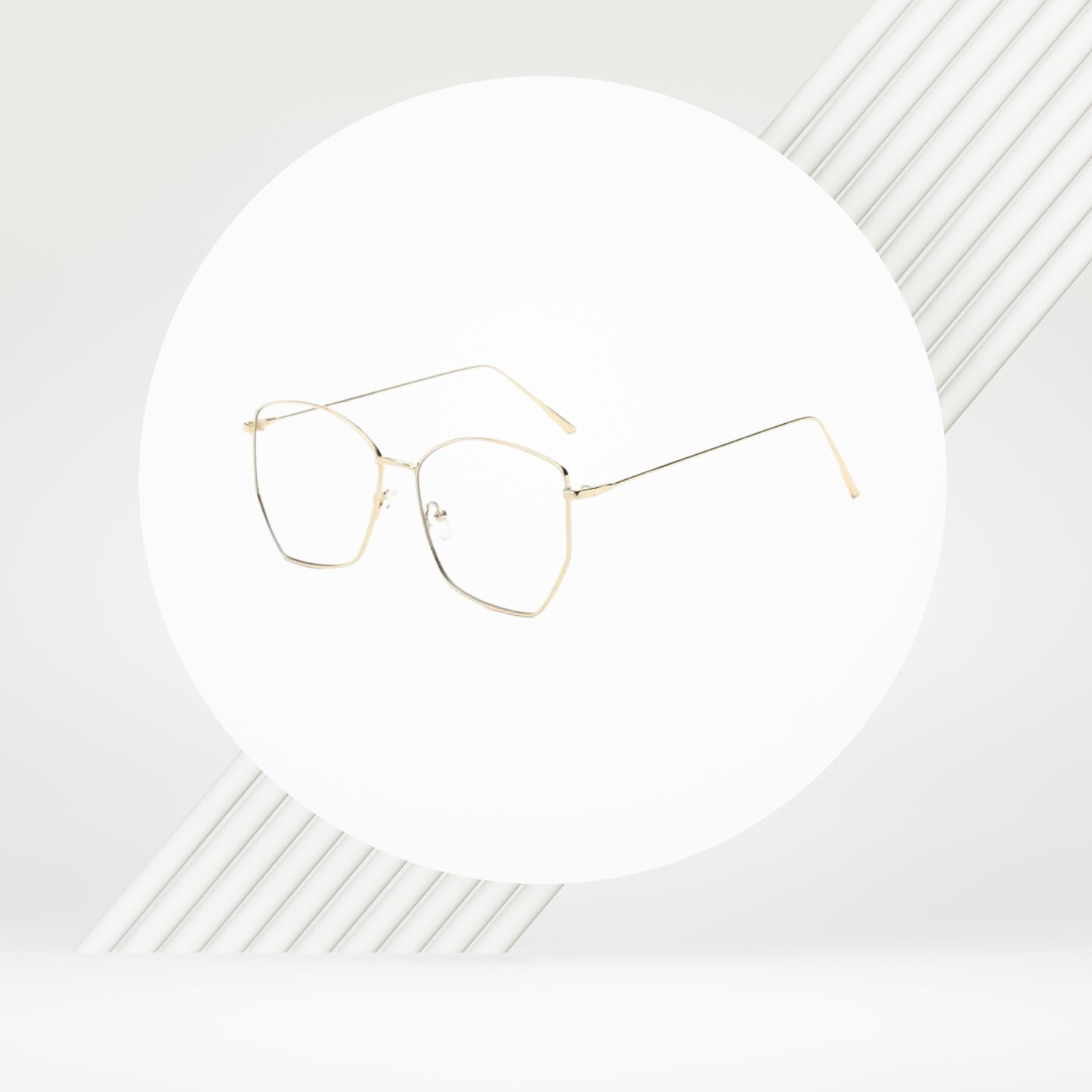 Geometric Blue Light Blocker Fashion Eyeglasses